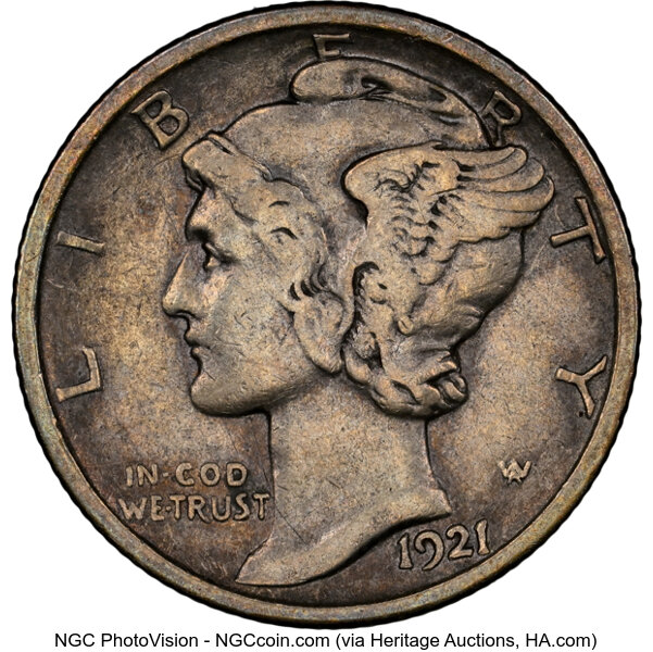 1921-D 10c MS thumbnail 3