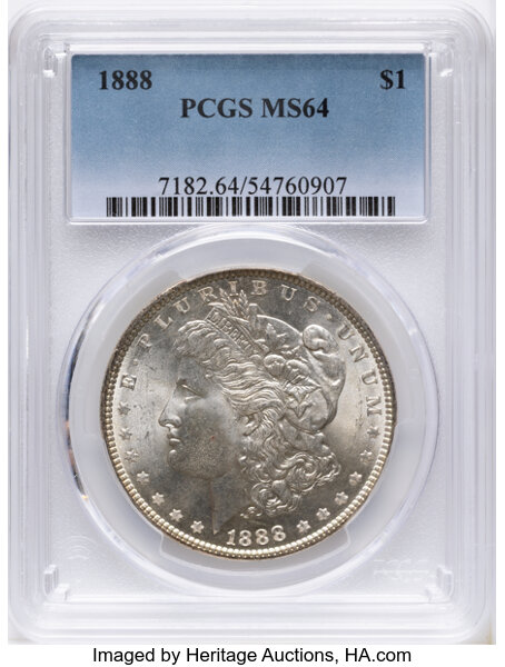 1888 $1  Die Gouges State 2, VAM-7A1 MS thumbnail 3