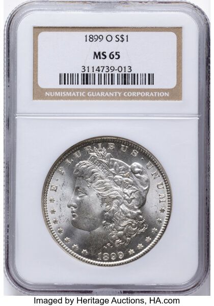 1899-O $1  Doubled 1, Die Breaks Reverse, VAM-11A MS thumbnail 4