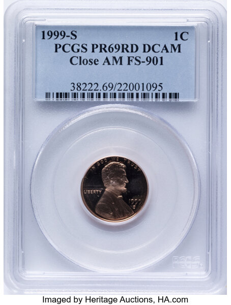 1999-S 1c Close AM PR RD DCAM thumbnail 3