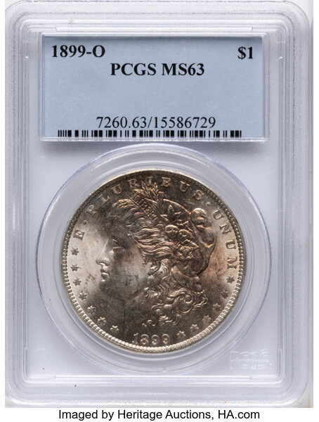 1899-O $1  Doubled 1, Die Breaks Reverse, VAM-11A MS thumbnail 5