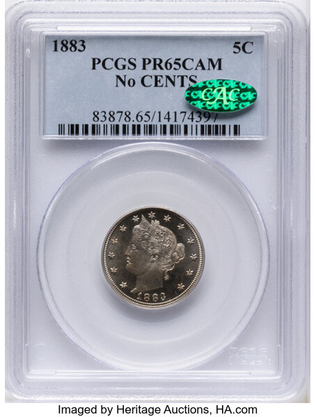 1883 5c No Cents PR CAM thumbnail 4