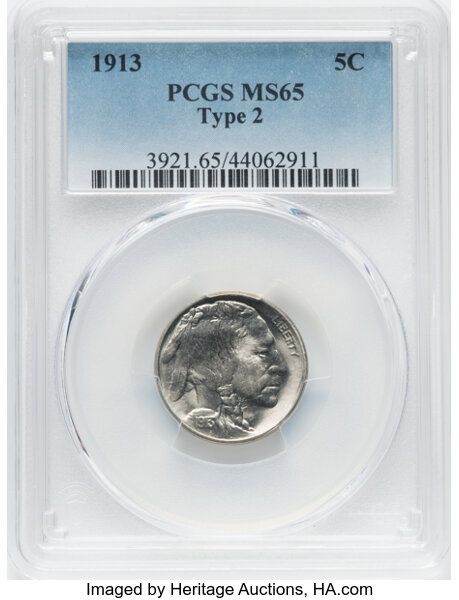1913 5c Buffalo, Type 2 MS thumbnail 3