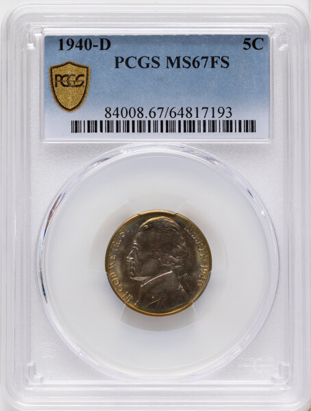 1940-D 5c MS FS MS67 FS thumbnail 2