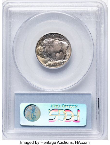 1913 5c Buffalo, Type 1 MS67 CAC thumbnail 2