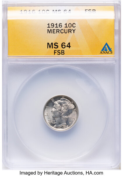 1916 10c Mercury MS FB thumbnail 4