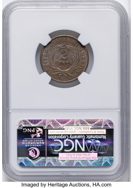 1865 2c Plain 5 MS BN MS60 BN CAC thumbnail 24