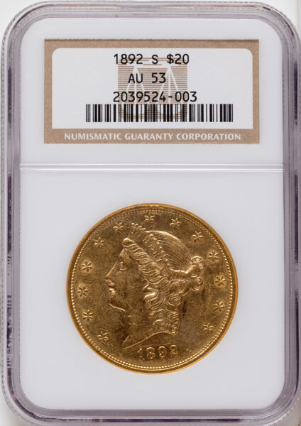 1892-S $20  MS thumbnail 3