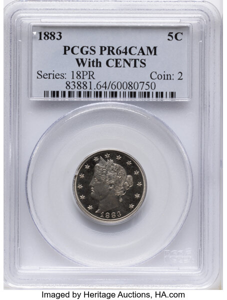 1883 5c Cents PR CAM thumbnail 3