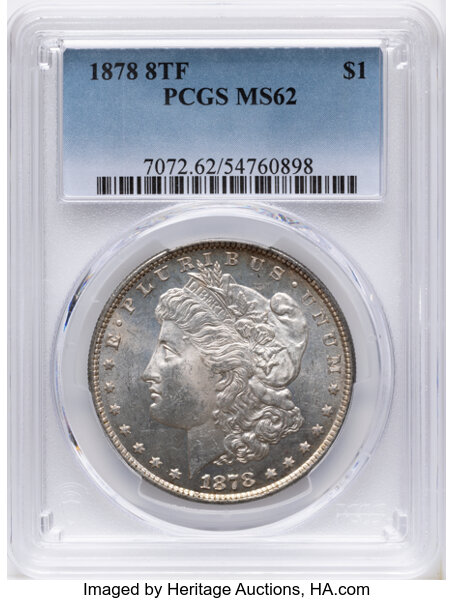 1878 8TF $1  Doubled Date, VAM-19 MS thumbnail 3