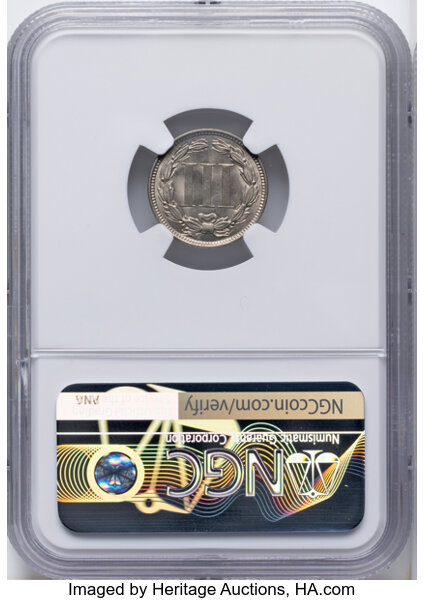 1868 3cN MS63 thumbnail 2