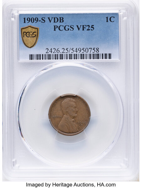 1909-S VDB 1c MS BN VF25 BN thumbnail 2