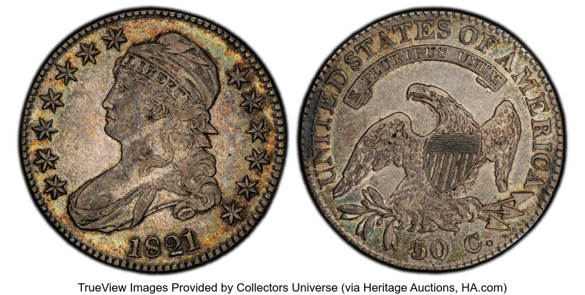 1821 50c O-105 MS thumbnail 3