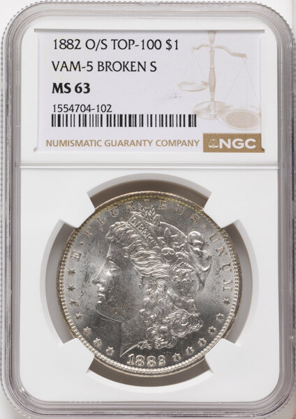 1882-O/S $1  O/S Broken, VAM-5 MS thumbnail 3