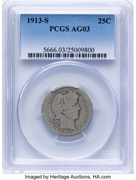 1913-S 25c MS thumbnail 5