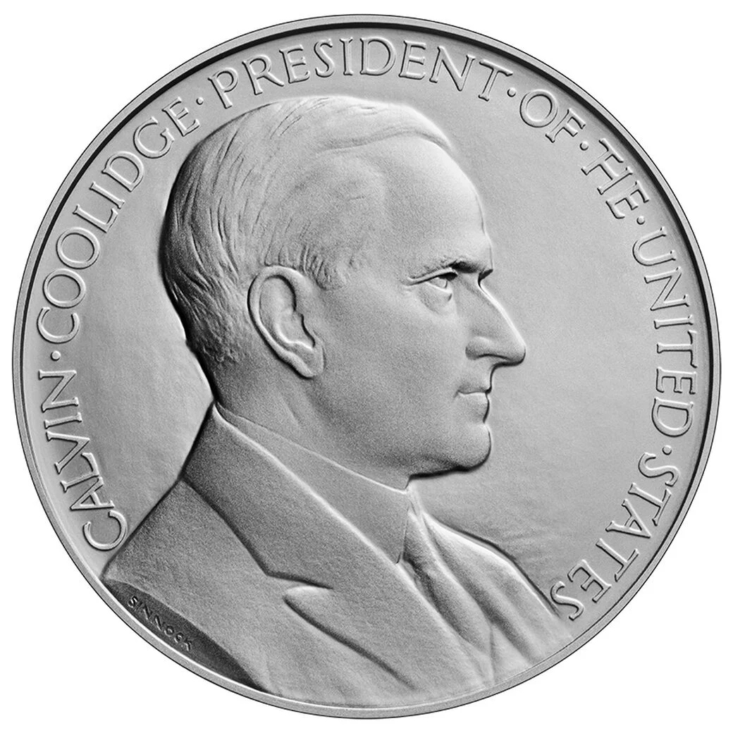 (2026) Medal Calvin Coolidge, Silver, Matte Finish MS