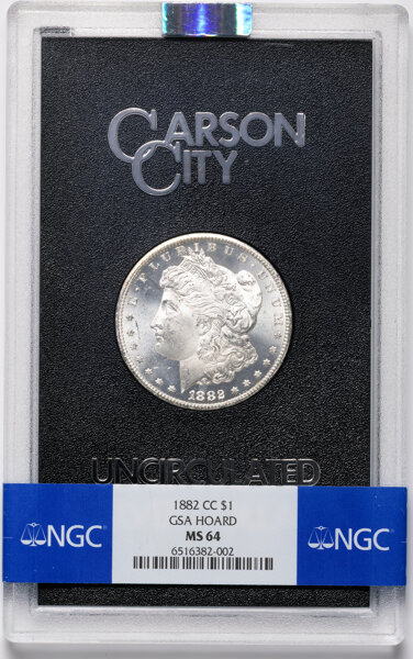 1882-CC $1  GSA Hoard, Hard package MS64 CAC thumbnail 3