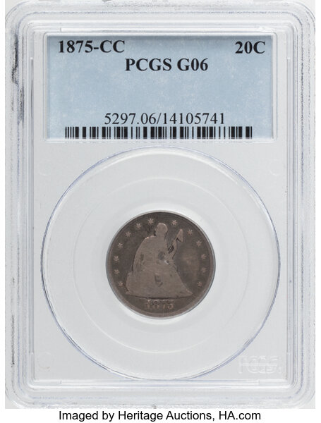 Twenty-Cent Piece Set 20c Seated Liberty, no 1876-CC, 4 Coins MS thumbnail 12
