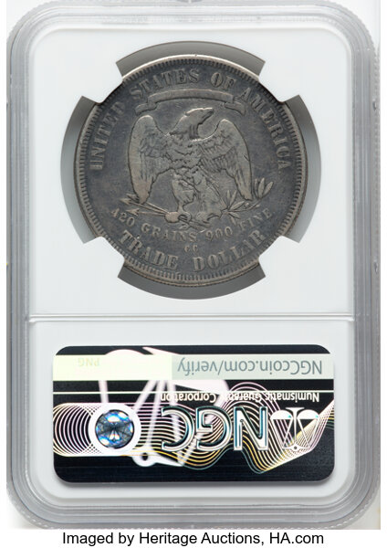 1875-CC Trade$ Obverse I, Reverse II MS thumbnail 5