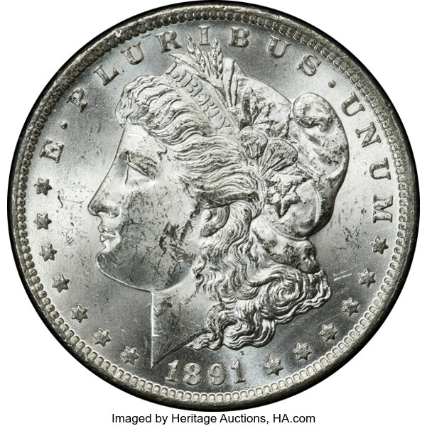 1891-CC $1  GSA Hoard, Spitting Eagle, VAM-3  MS thumbnail 3