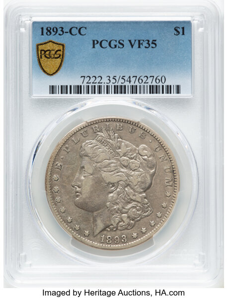 1893-CC $1 VF35 thumbnail 2