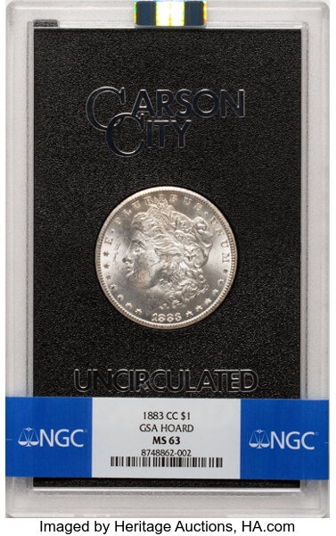 1883-CC $1  GSA Hoard, Dash Under 8, VAM-3 MS thumbnail 17