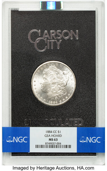 1884-CC $1  GSA Hoard, Hard package MS thumbnail 10