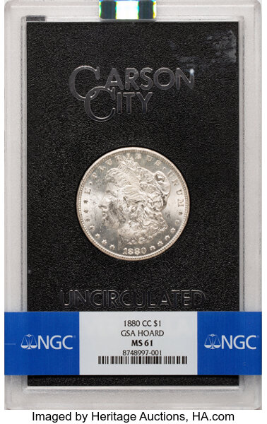 1880-CC $1  GSA Hoard, Dash under 8, VAM-3 MS thumbnail 9
