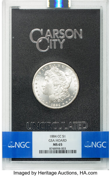 1884-CC $1  GSA Hoard, Hard package MS thumbnail 14