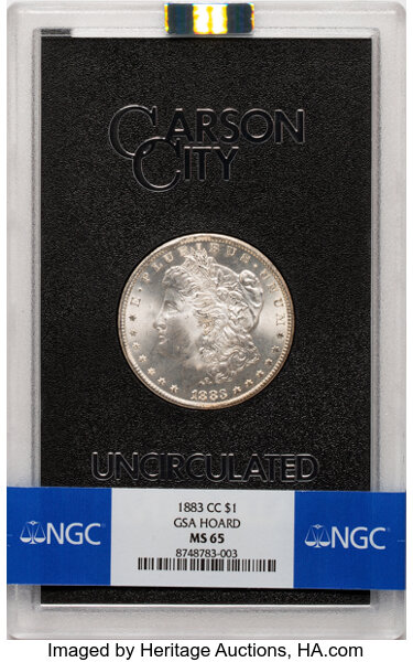 1883-CC $1  GSA Hoard, Dash Under 8, VAM-3 MS thumbnail 6