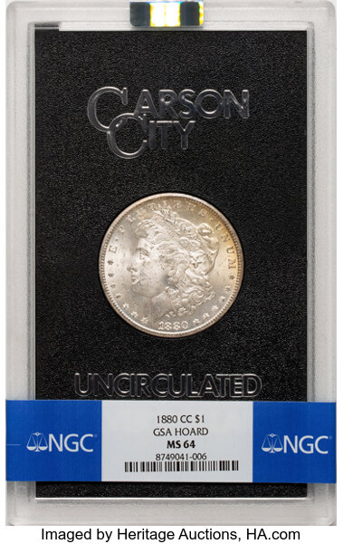 1880-CC $1  GSA Hoard, Dash under 8, VAM-3 MS thumbnail 7