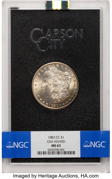 1883-CC $1  GSA Hoard, Dash Under 8, VAM-3 MS thumbnail 5