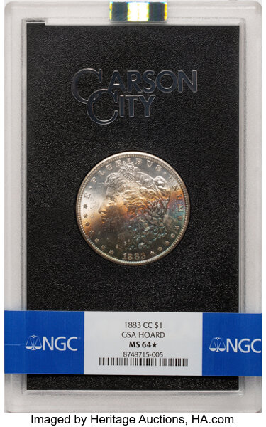 1883-CC $1  GSA Hoard, Dash Under 8, VAM-3 MS thumbnail 7