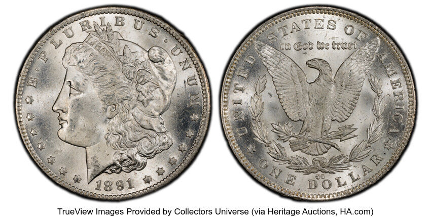 1891-CC $1  Spitting Eagle, VAM-3  MS thumbnail 6