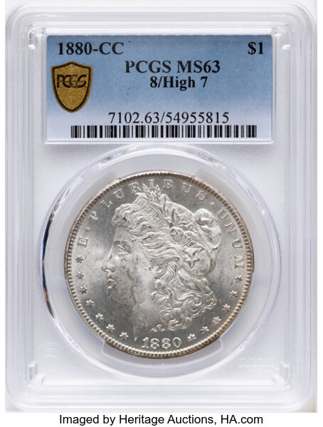 1880-CC $1  8/7, High 7, VAM-5 MS thumbnail 15
