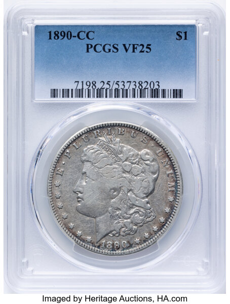 1890-CC $1  Normal Die, VAM-1 MS thumbnail 5