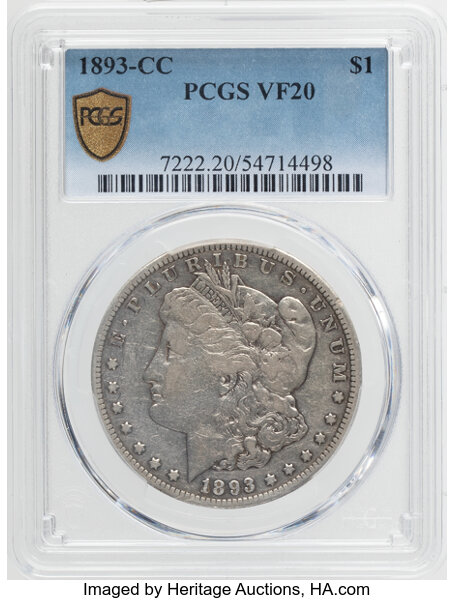1893-CC $1 VF20 thumbnail 2