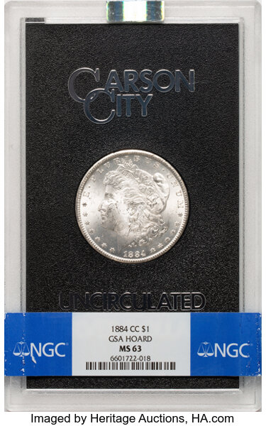 1884-CC $1  GSA Hoard, Hard package MS thumbnail 17