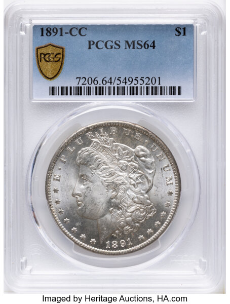 1891-CC $1  Spitting Eagle, VAM-3 MS64 thumbnail 2