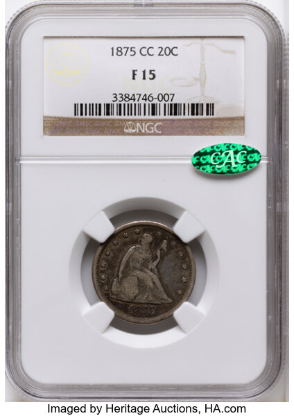 Twenty-Cent Piece Set 20c Seated Liberty, no 1876-CC, 4 Coins MS thumbnail 13