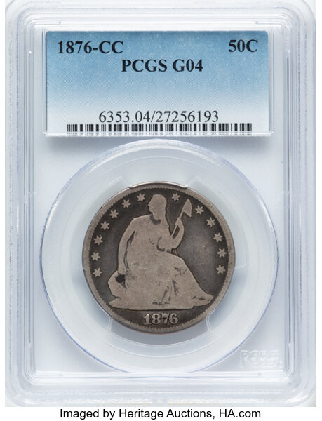1876-CC 50c Misplaced Date, FS-301, WB-23 MS thumbnail 3