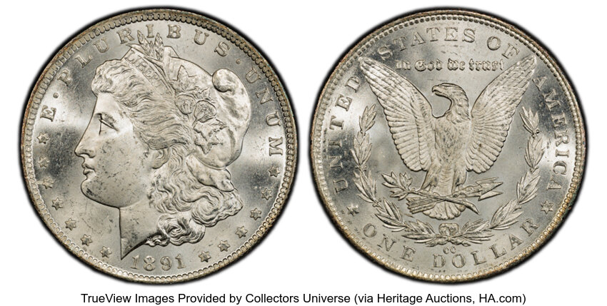 1891-CC $1  Spitting Eagle, VAM-3  MS thumbnail 3