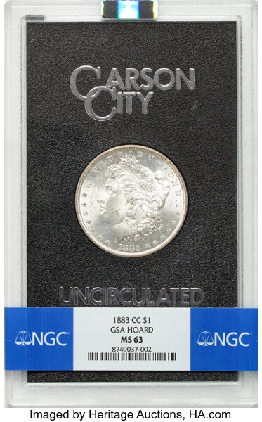 1883-CC $1  GSA Hoard, Dash Under 8, VAM-3 MS thumbnail 10