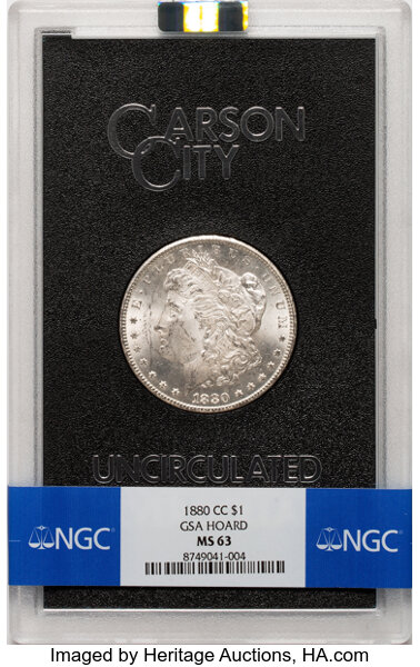 1880-CC $1  GSA Hoard, Dash under 8, VAM-3 MS thumbnail 6