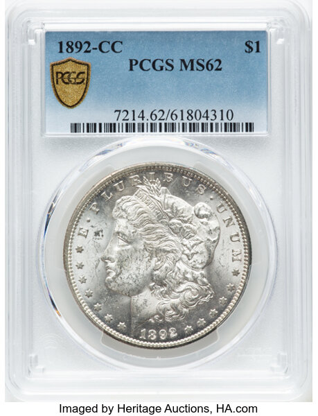 1892-CC $1 MS62 thumbnail 2