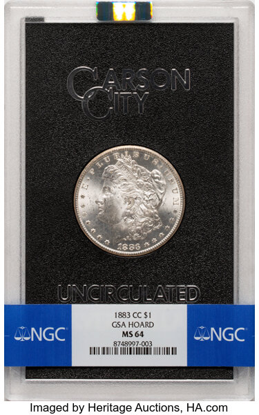 1883-CC $1  GSA Hoard, Dash Under 8, VAM-3 MS thumbnail 12