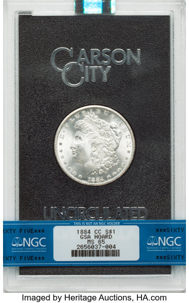 1884-CC $1  GSA Hoard, Hard package MS thumbnail 6