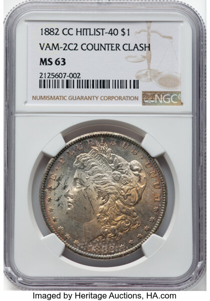 1882-CC $1  Lip Counter Clash Die Break, VAM-2C1 MS thumbnail 2
