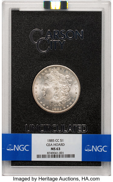 1885-CC $1  GSA Hoard, Hard package MS thumbnail 9
