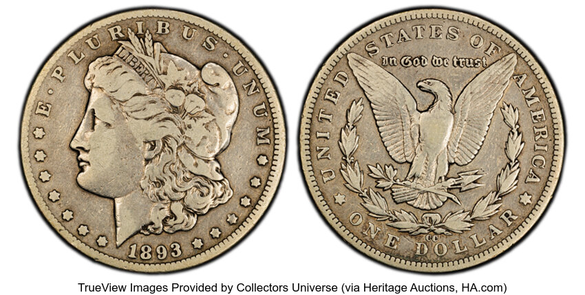 1893-CC $1  Doubled 3, Far Date, VAM-4 MS thumbnail 6